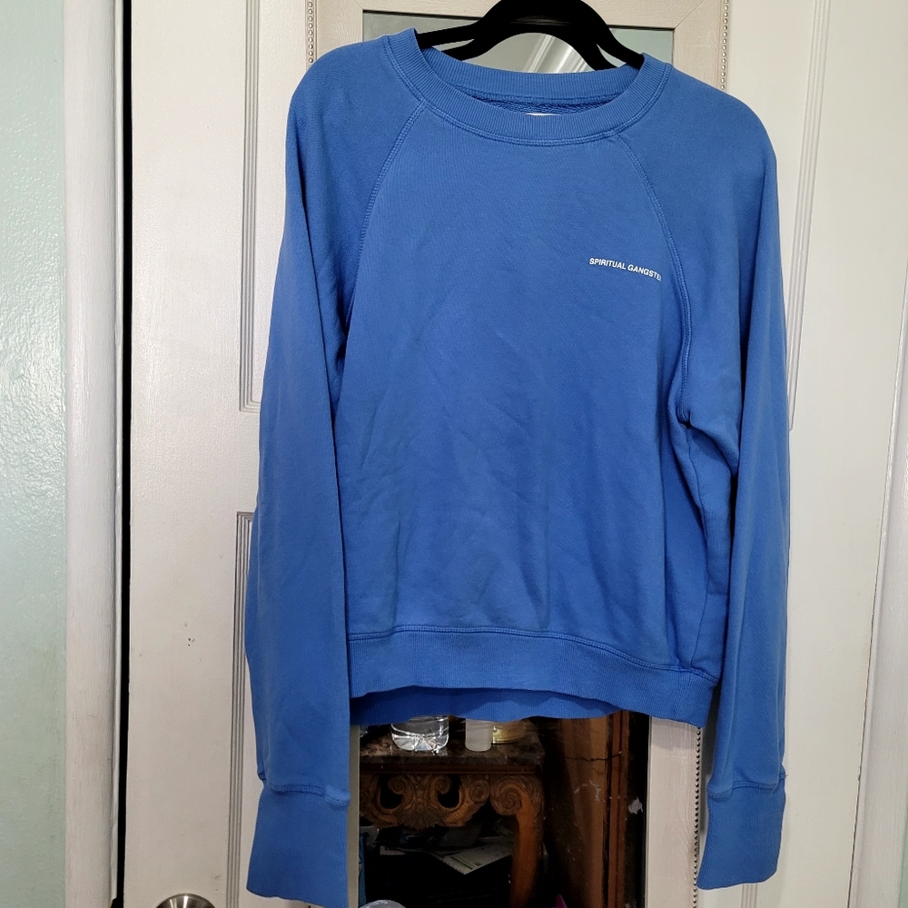 Spiritual Gangster Blue Women's Sweater - Picture 6 of 14